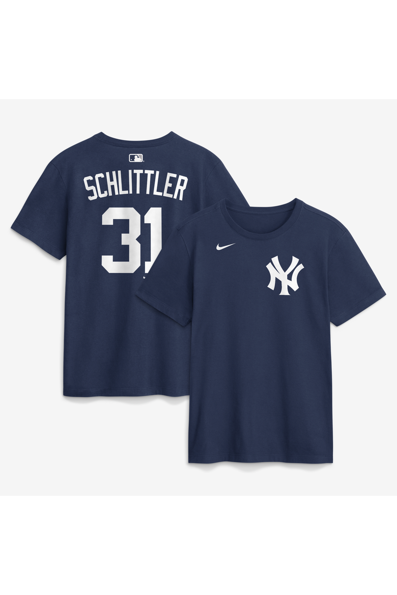 Men's Nike Cam Schlittler Navy New York Yankees Name & Number T-Shirt, Main, color, Navy