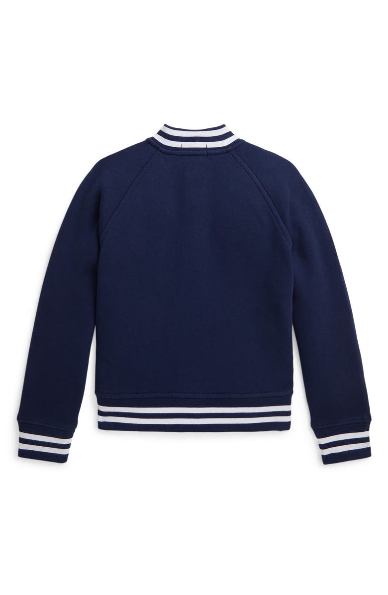 Polo Ralph Lauren Kids' Fleece Snap-Up Jacket, Alternate, color, Refined Navy