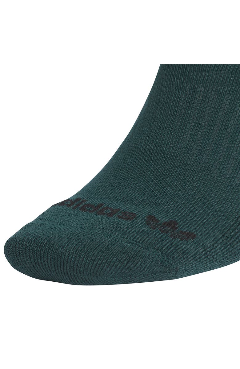 adidas Assorted 3-Pack Trefoil Performance Crew Socks, Alternate, color, Green Ivy/ White/ Night Indigo