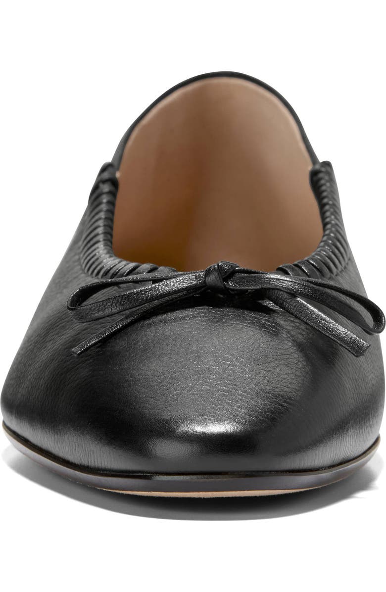 Cole Haan Jaya Travel Ballet Flat, Alternate, color, Black Leather/ Stitch