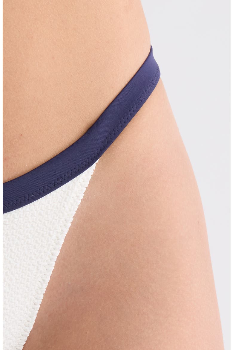 Thea Scrunch Bikini Bottoms, Alternate, color, GARDENIA W NAVY