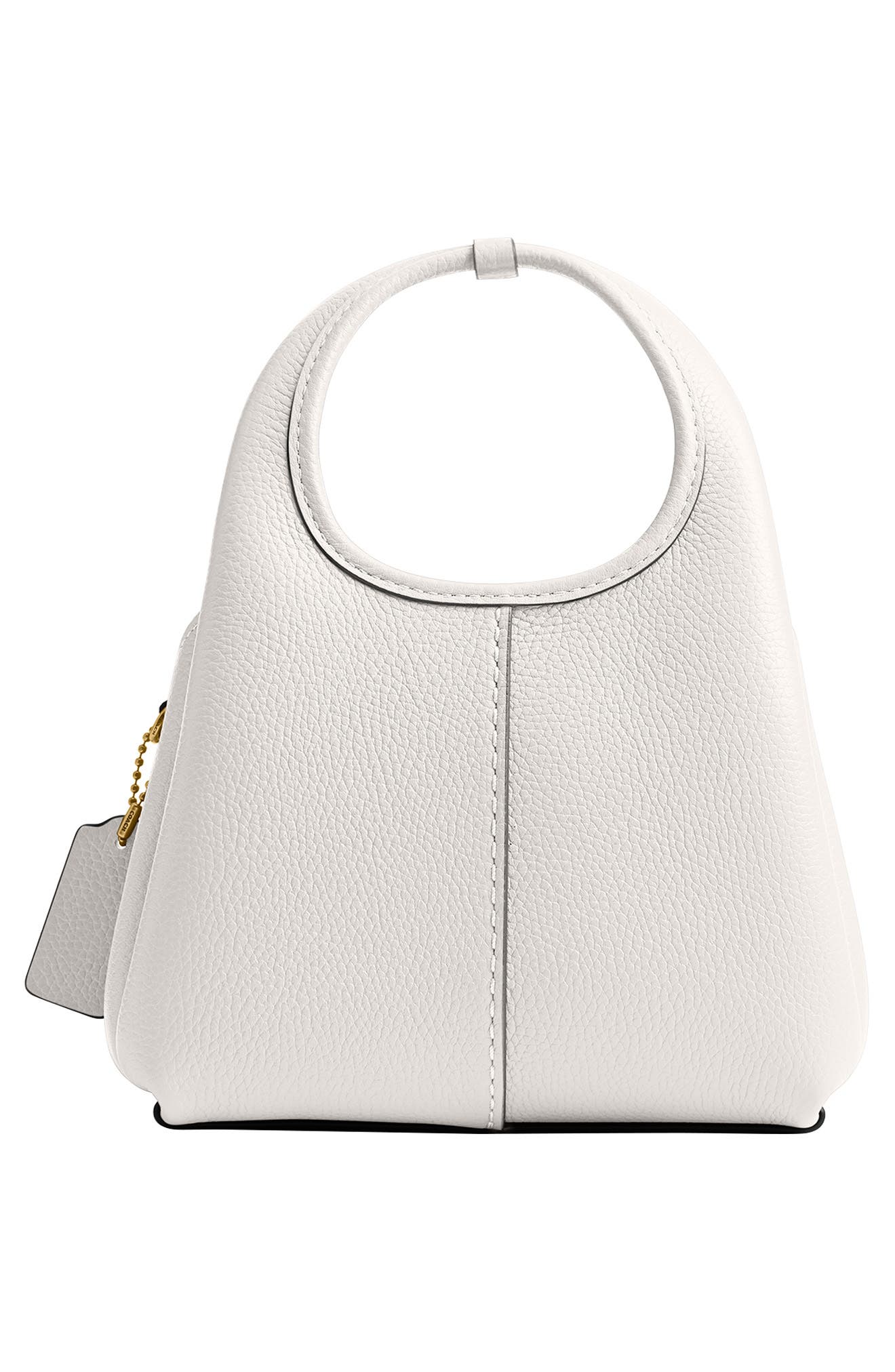 COACH Lana Polished Pebble Leather Shoulder Bag, Alternate, color, Chalk