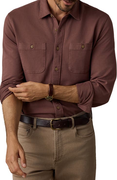 Field Knit Button-Up Shirt