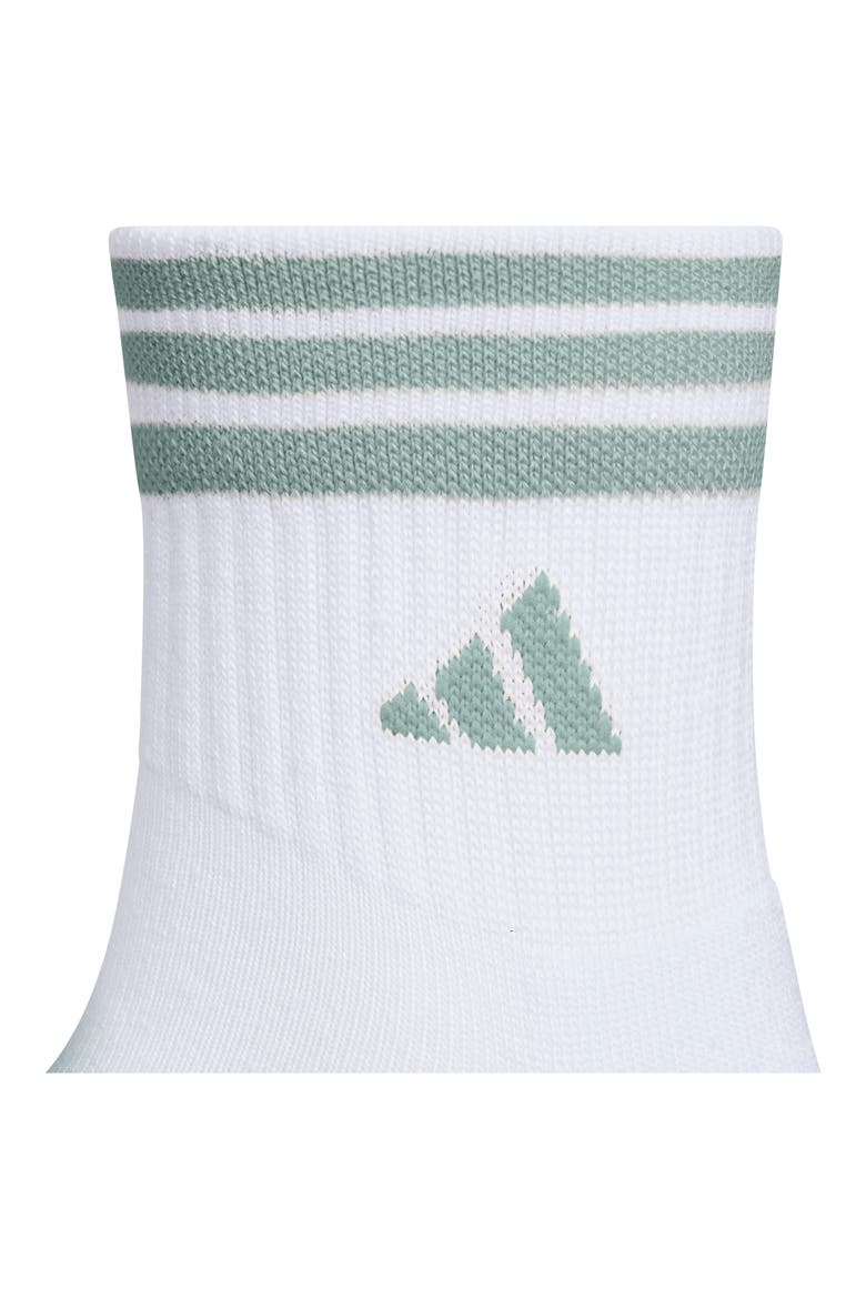 3-Stripe 4.0 3-Pack High Quarter Socks, Alternate, color, LIGHT GREEN