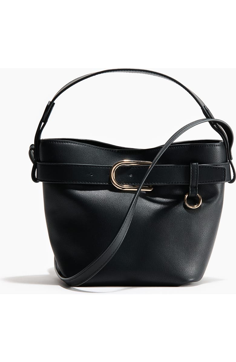 H&M Crossbody Bucket Bag, Main, color, Black