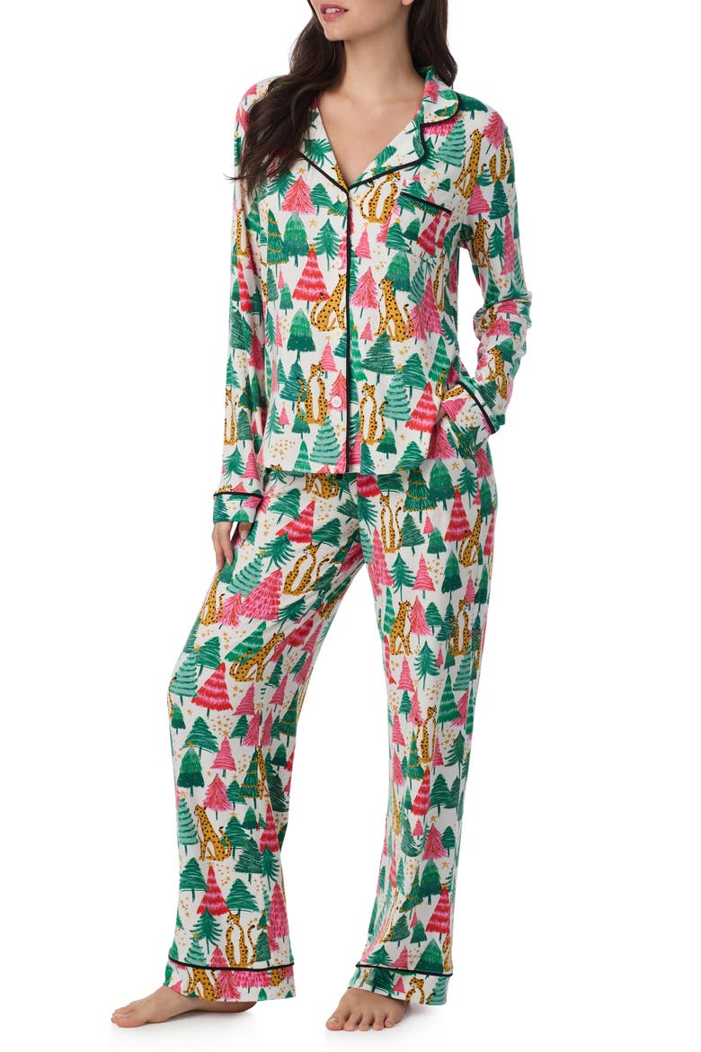 Print Pajamas, Alternate, color, GREEN TREES NOVEL PRINT