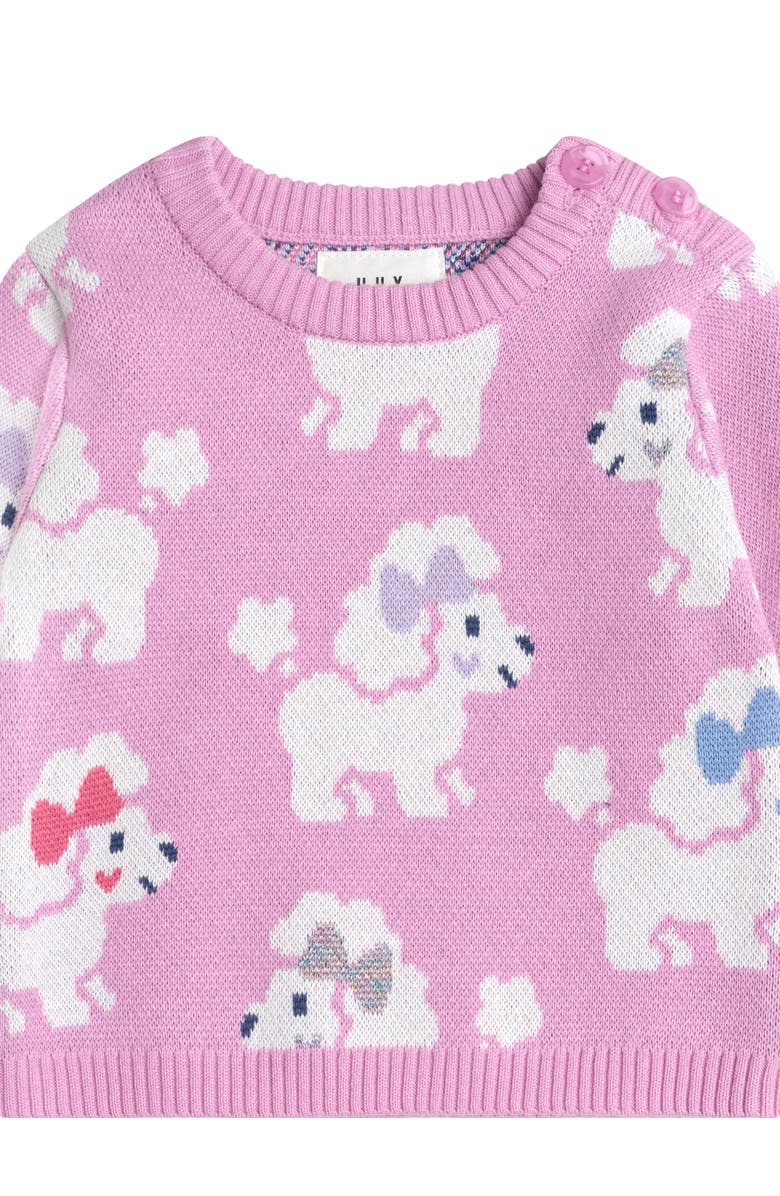 Huxbaby Poodle Knit Pullover, Alternate, color, Magenta