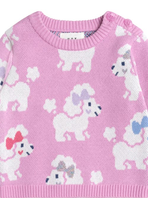 Huxbaby Daisy Scalloped Knit Cardi In Pink