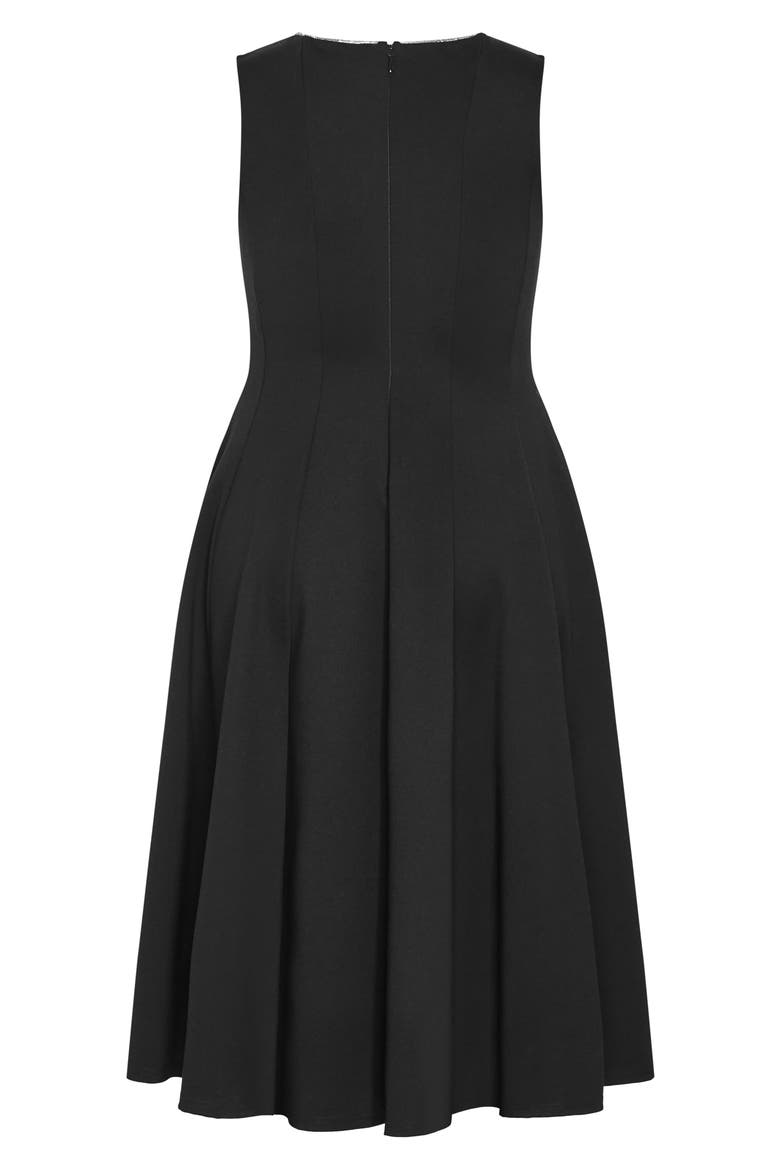 Mary Sleeveless Midi Dress, Alternate, color, BLACK