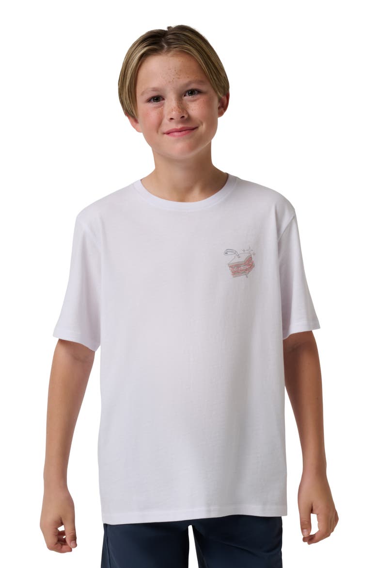 Kids' Y Founding Member Cotton T-Shirt, Alternate, color, WHITE