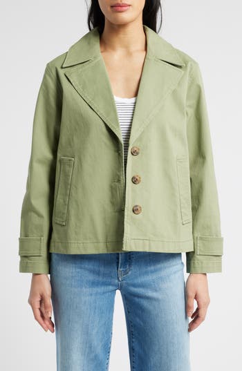 Caslon ® Swing Trench Coat In Green