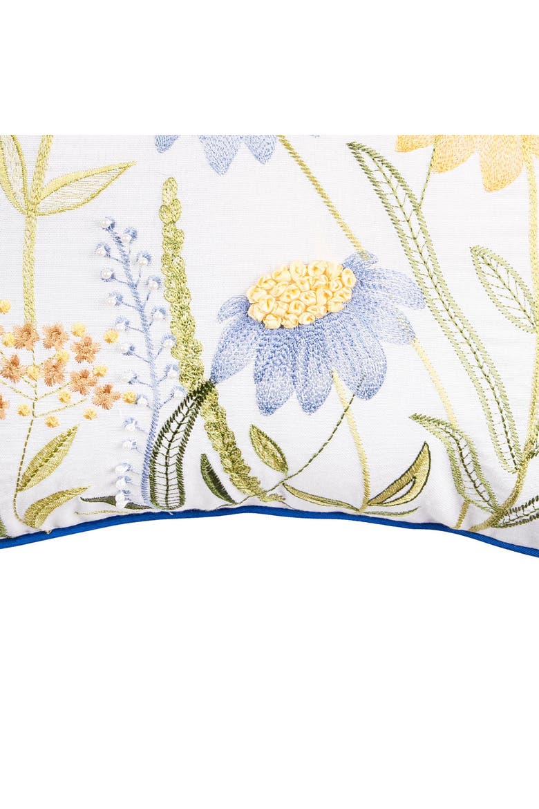 Lovely Blues Spring Sunflower Floral Flowers Accent Throw Pillow, 16" x 16", Alternate, color, Blue