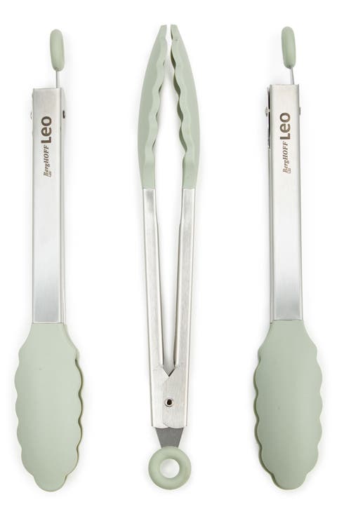 Set of 3 Silicone Serving Tongs