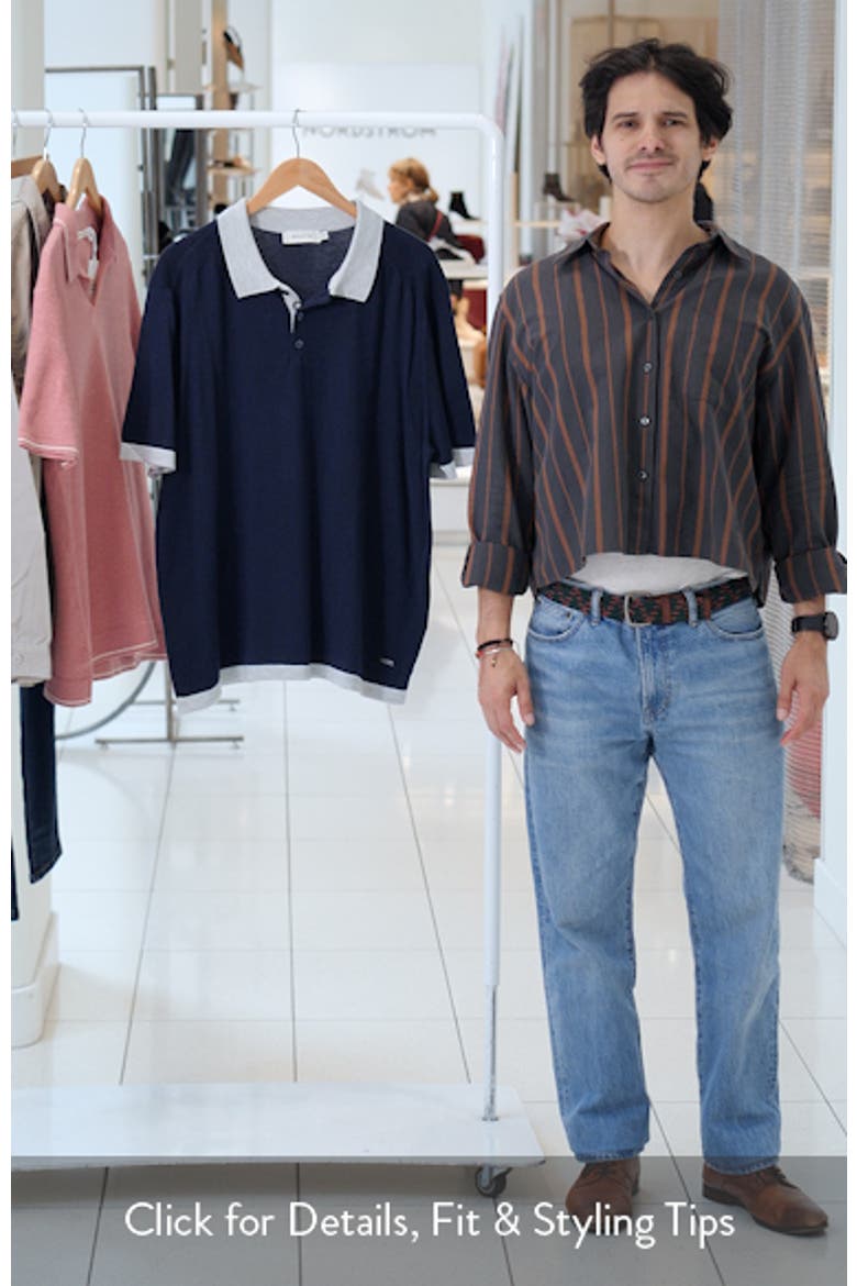 Short Sleeve Cotton & Modal Polo Sweater video
