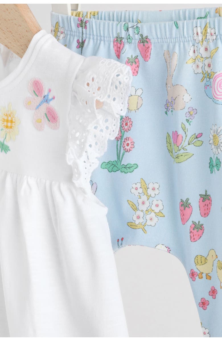 NEXT Picnic Top & Leggings Set, Alternate, color, White