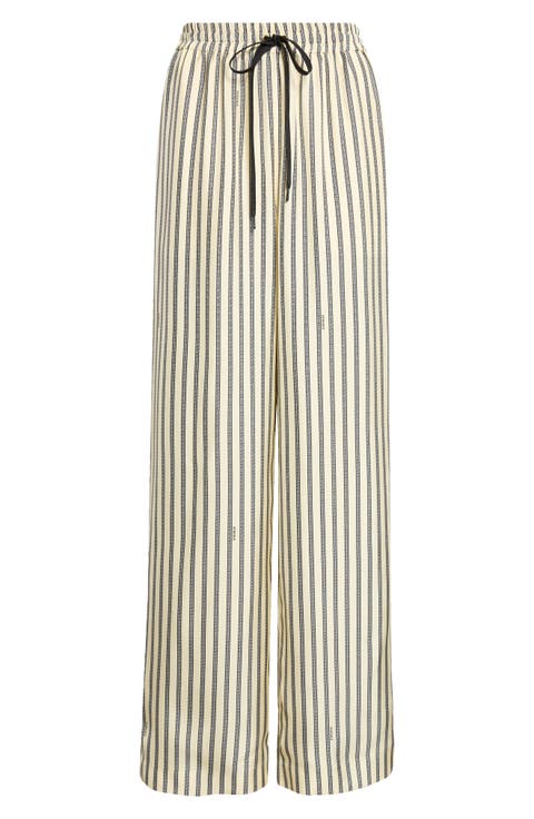 Meandros Silk Twill Pants