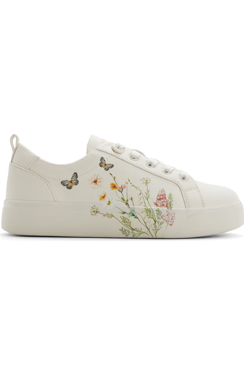 ALDO Wildflowers Sneaker, Alternate, color, White/ Multi