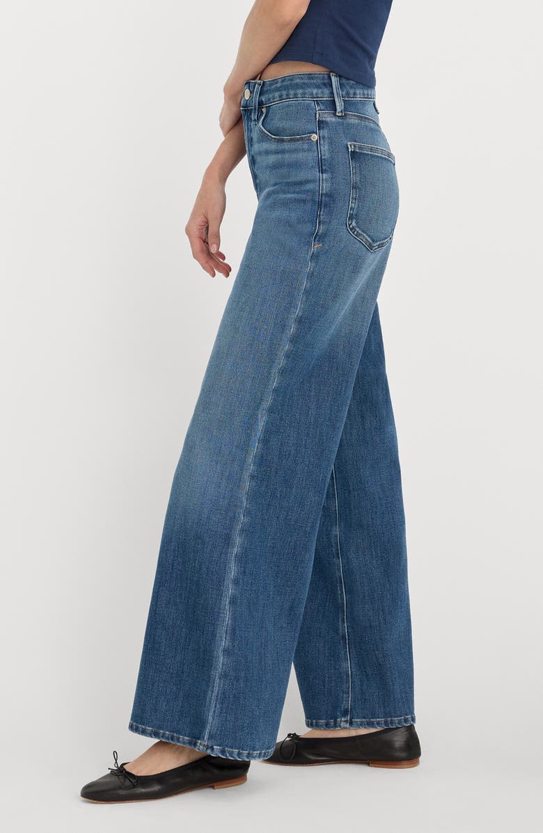 Good American Soft-Tech Good Waist Palazzo Jeans, Alternate, color, Indigo1281