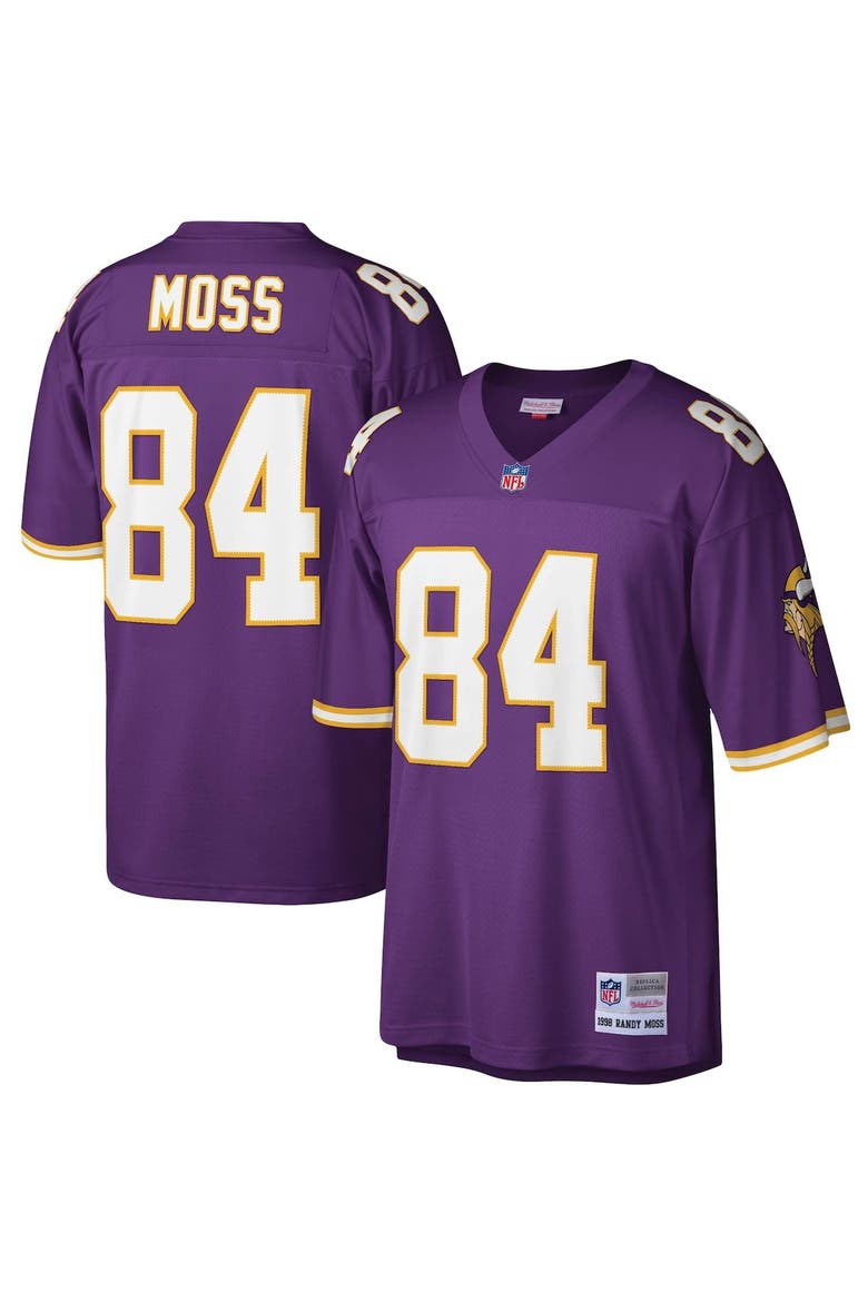 Men's Mitchell & Ness Randy Moss Purple Minnesota Vikings Legacy Replica Jersey, Main, color, Purple