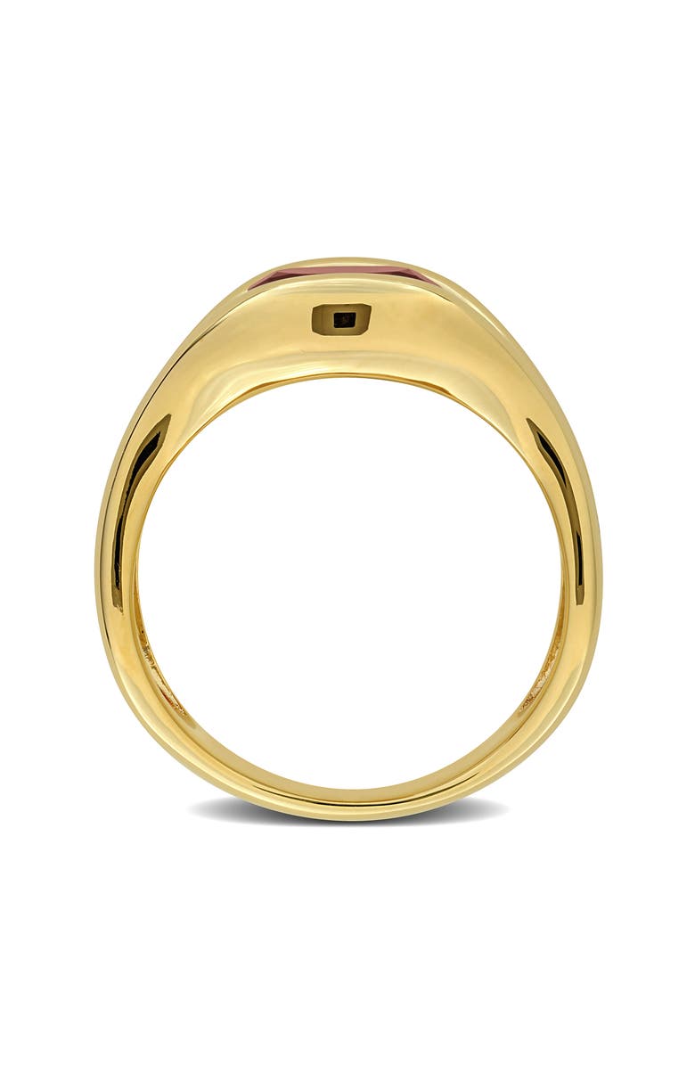 DELMAR Garnet Solitaire Wavy Band Ring, Alternate, color, Red