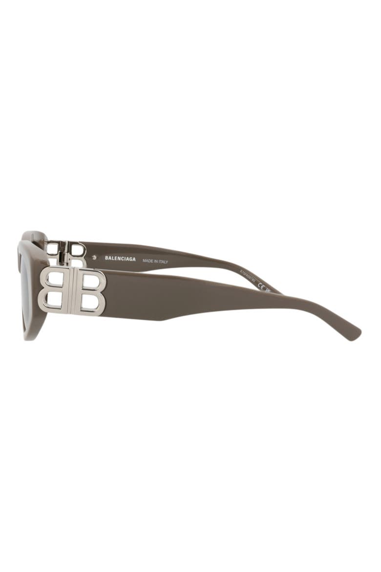 53mm Oval Sunglasses, Alternate, color, BROWN SILVER GREY