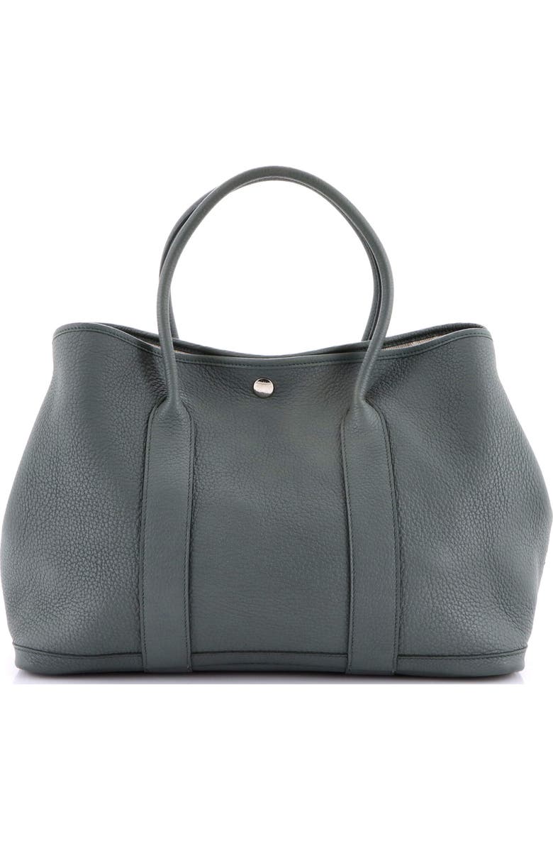 Pre-Owned Hermes Garden Party Tote Leather 36, Main, color, Vert Amande