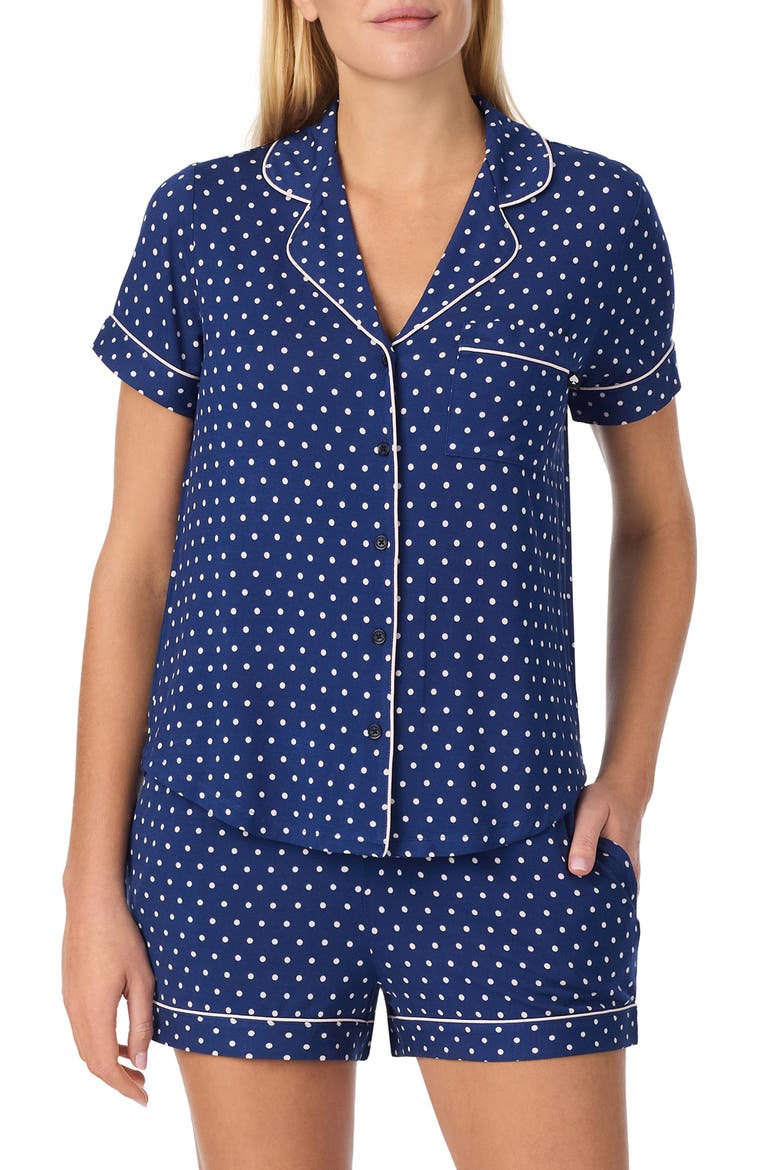 print short pajamas, Main, color, NAVY DOT