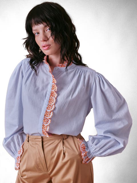 Jewel Trim Blouse
