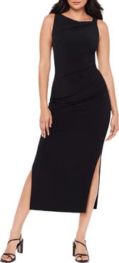 Miraclesuit® Aria Ruched Asymmetric Neck Stretch Jersey Dress
