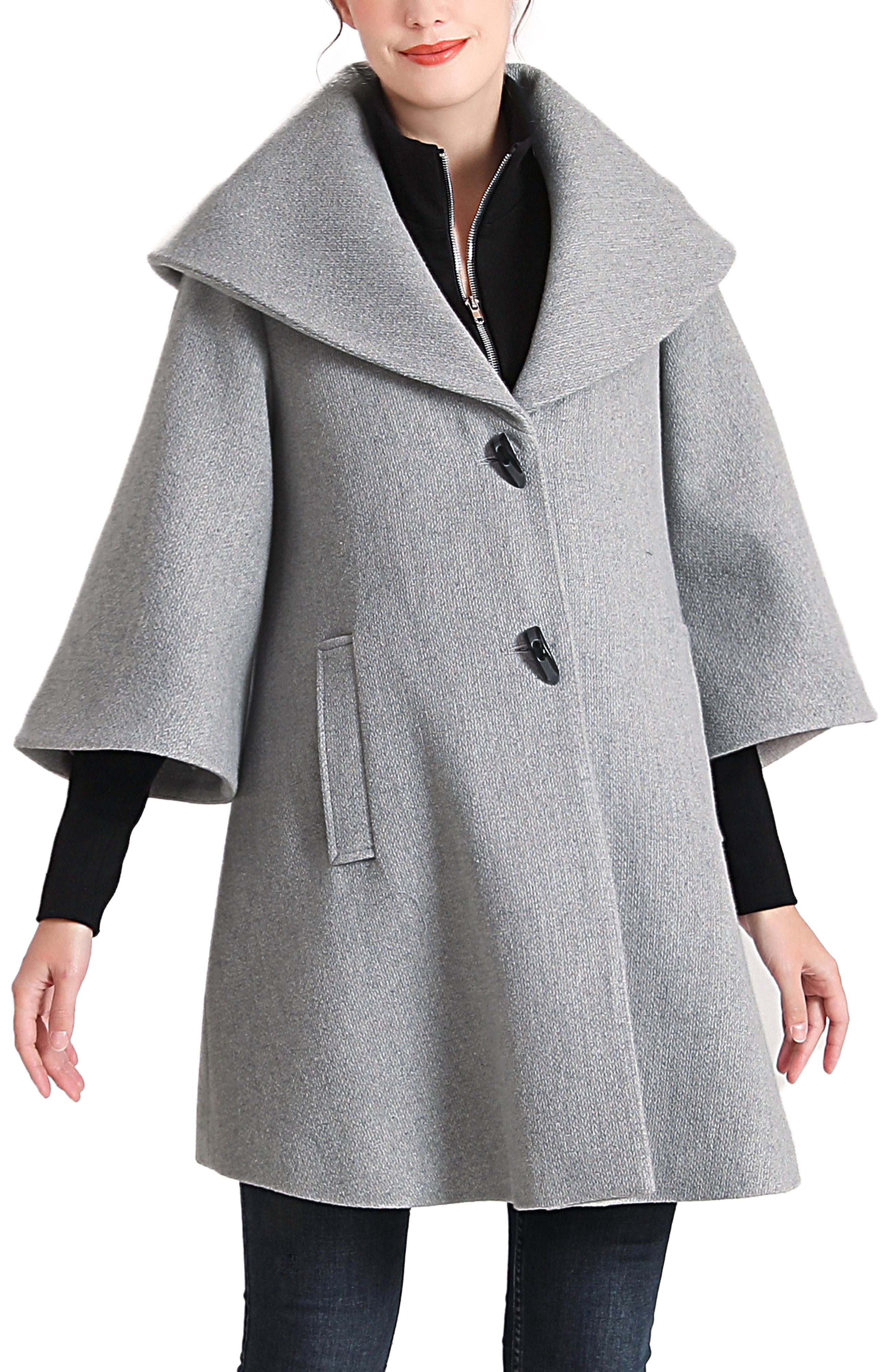 Aanya Maternity A-Line Wool Coat with Removable Bib