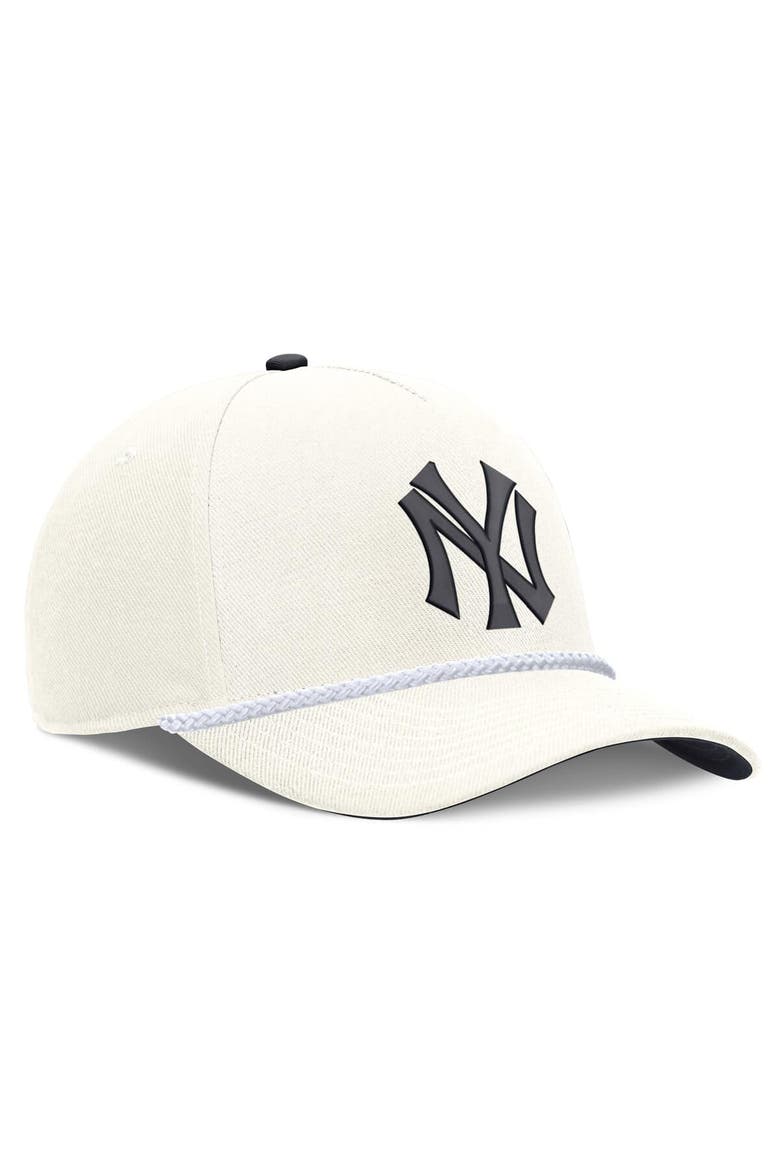Men's Nike Cream New York Yankees Cooperstown Rise Adjustable Hat, Alternate, color, Cream