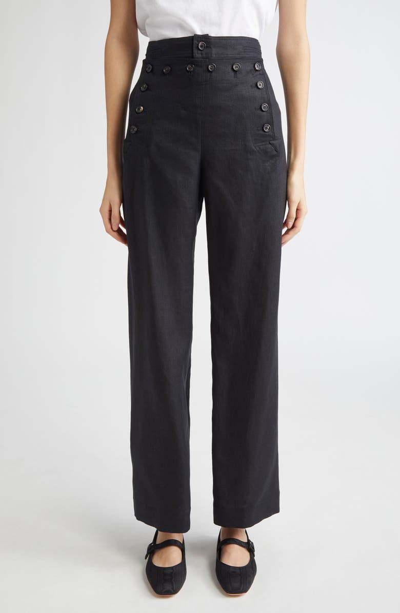 Bode Linen Sailor Trousers, Main, color, 
