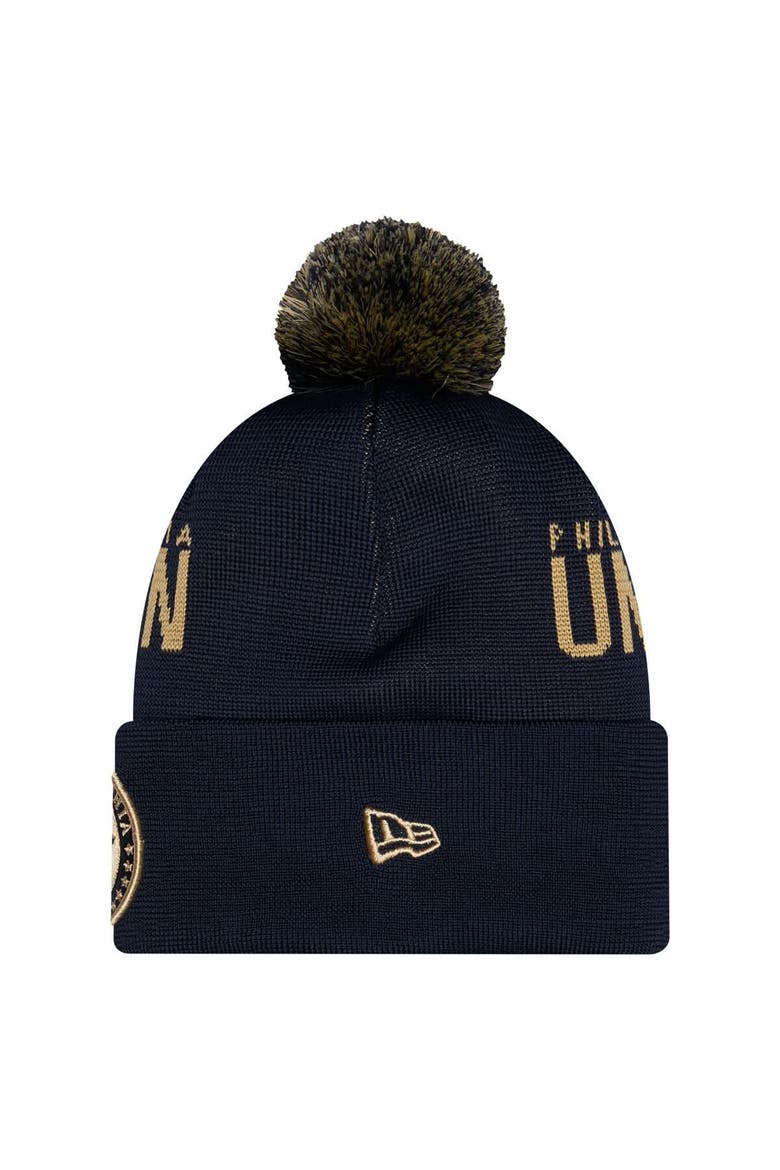 Men's New Era Black Philadelphia Union 2026 Jersey Hook Cuffed Knit Hat with Pom, Alternate, color, Black
