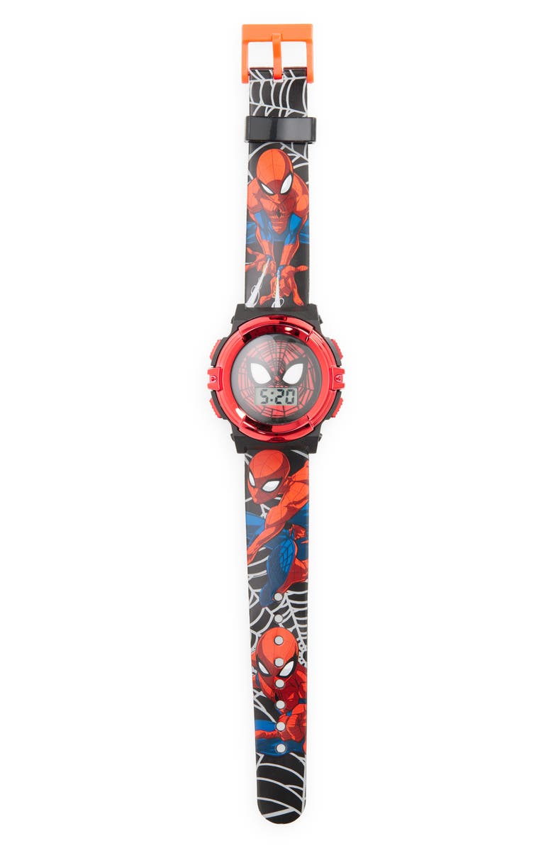 Accutime Kids' Spider-Man Digital Watch, Main, color, Red/ Black
