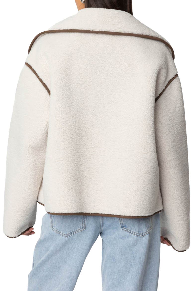 Frost Oversize Faux Shearling Jacket, Alternate, color, BEIGE