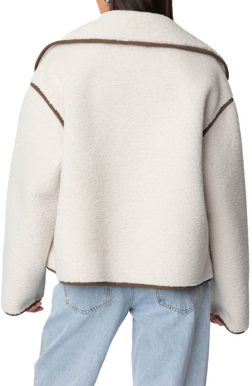 EDIKTED EDIKTED FROST OVERSIZE FAUX SHEARLING JACKET 
