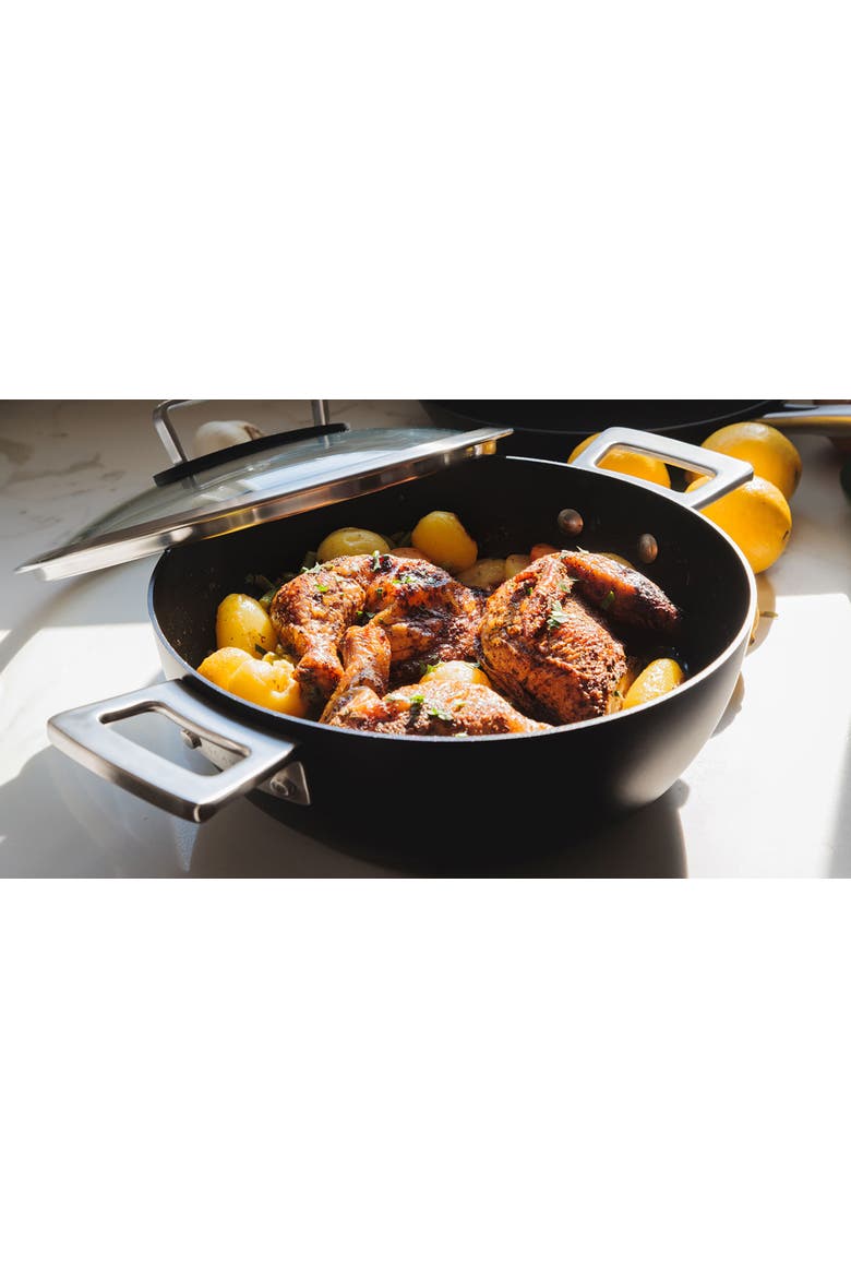 70th Anniversary 3 Piece Cookware Set with Braiser & 10.25-Inch Skillet, Alternate, color, Black