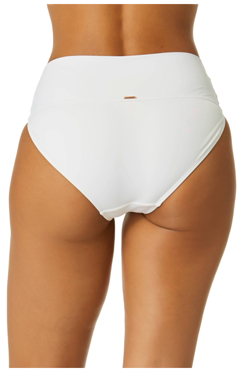 Anne Cole Women's Live In Color White Soft Band High Waist Swim Bottom, Alternate, color, White