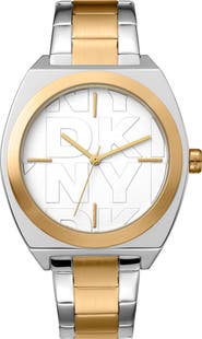 DKNY Two Tone Quartz Bracelet Watch, 38mm