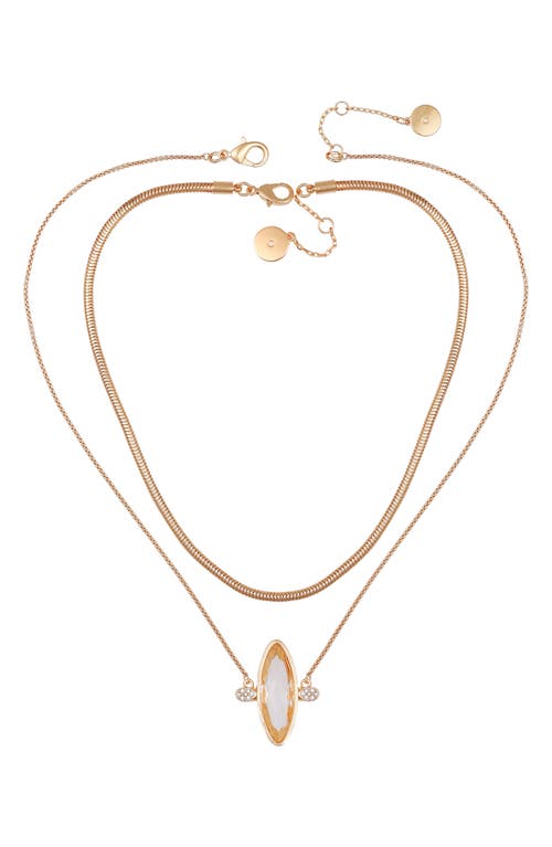 Vince Camuto Set Of Two Necklaces In Gold Tone