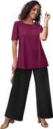 Jessica London Stretch Knit Boatneck Swing Tunic