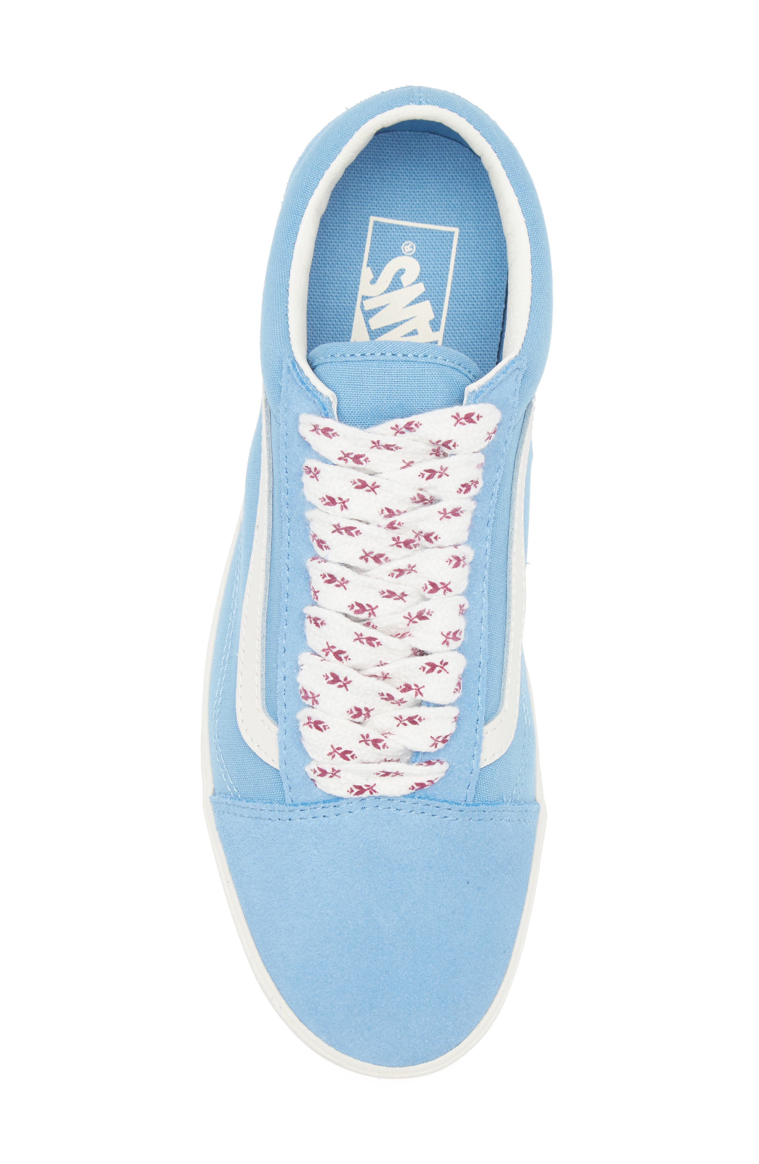 Old Skool Lowpro Sneaker, Alternate, color, FLORAL LACES HERITAGE BLUE