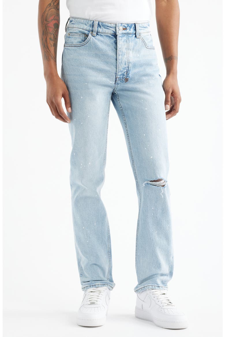 Chitch Duke Blue Ripped Slim Tapered Leg Jeans, Main, color, DENIM