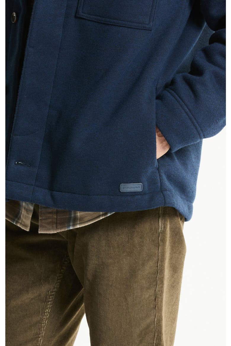 Bonded Wool Blend Heather Knit Jacket, Alternate, color, NAVY