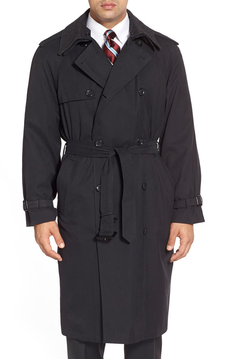London Fog 'Iconic' Trench Coat, Main, color, Black