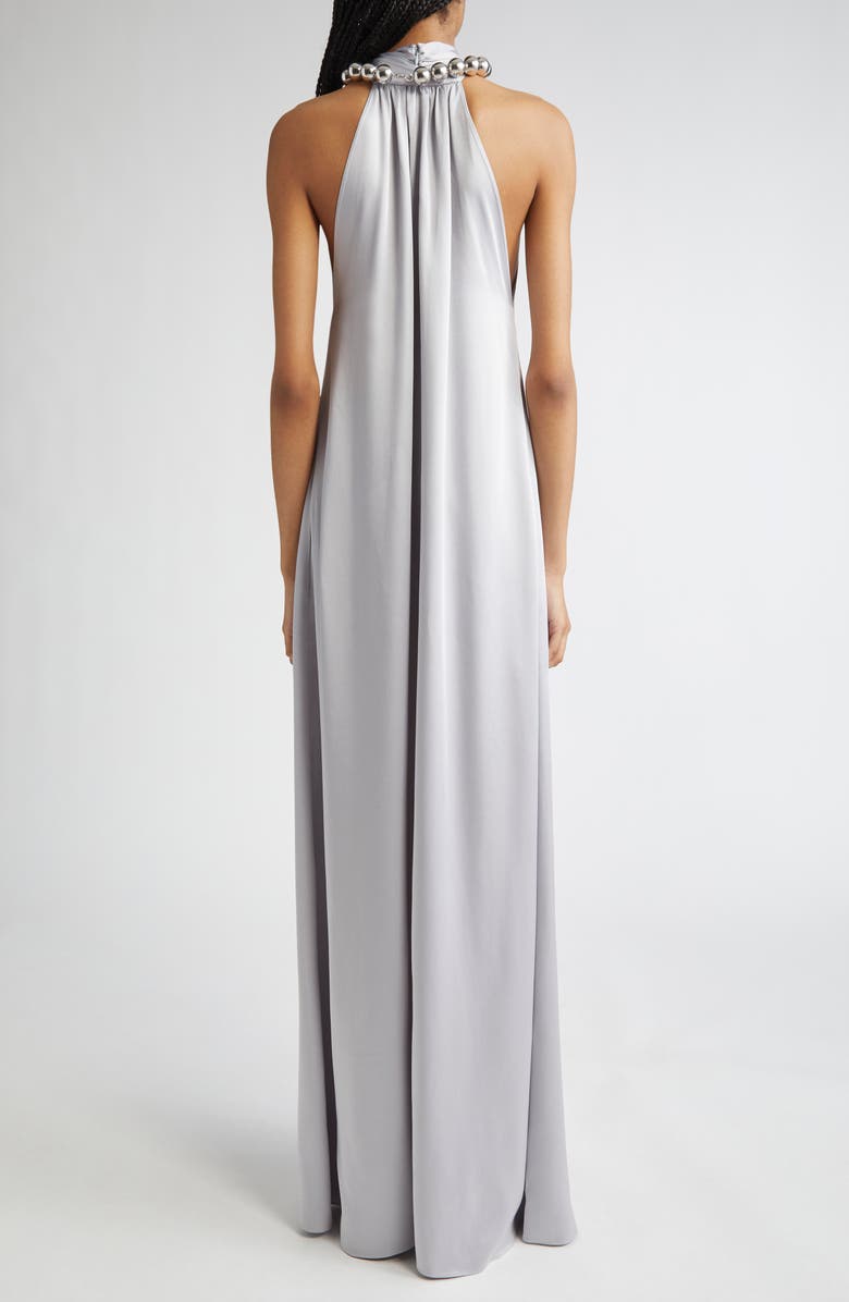 Stella McCartney Sphere Satin Gown, Alternate, color, 4905 - Pearl Blue