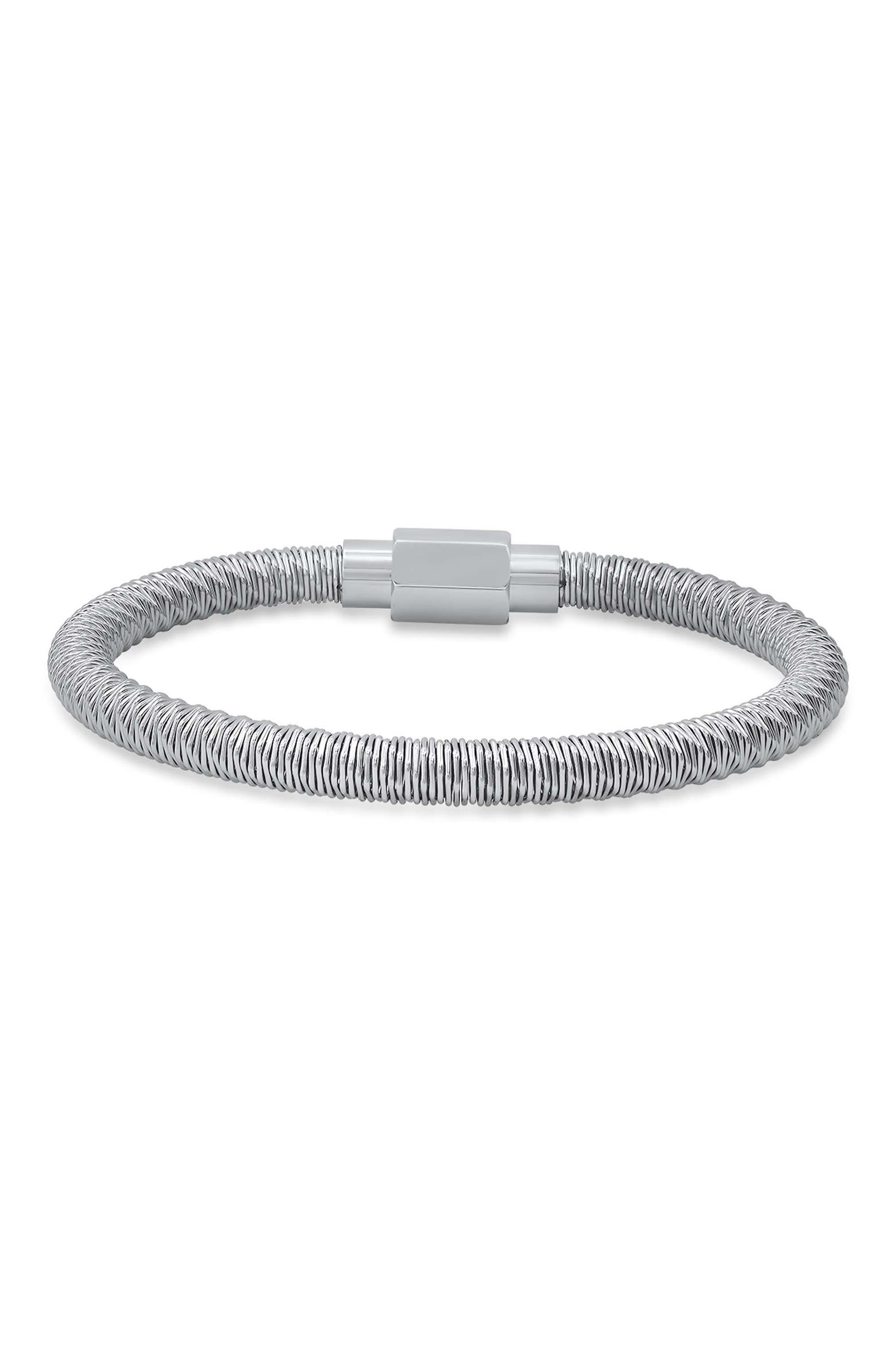 Wire Color Code Pu STEELTIME Stainless Steel Wire Bracelet (Men) | Nordstromrack