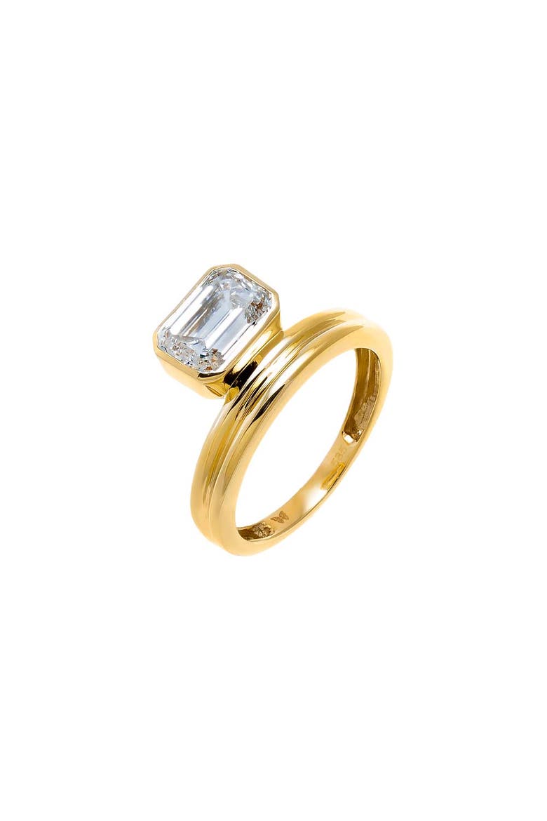 Lab Grown Diamond Emerald Elevated Pave Band Ring 14K, Main, color, 14K Gold