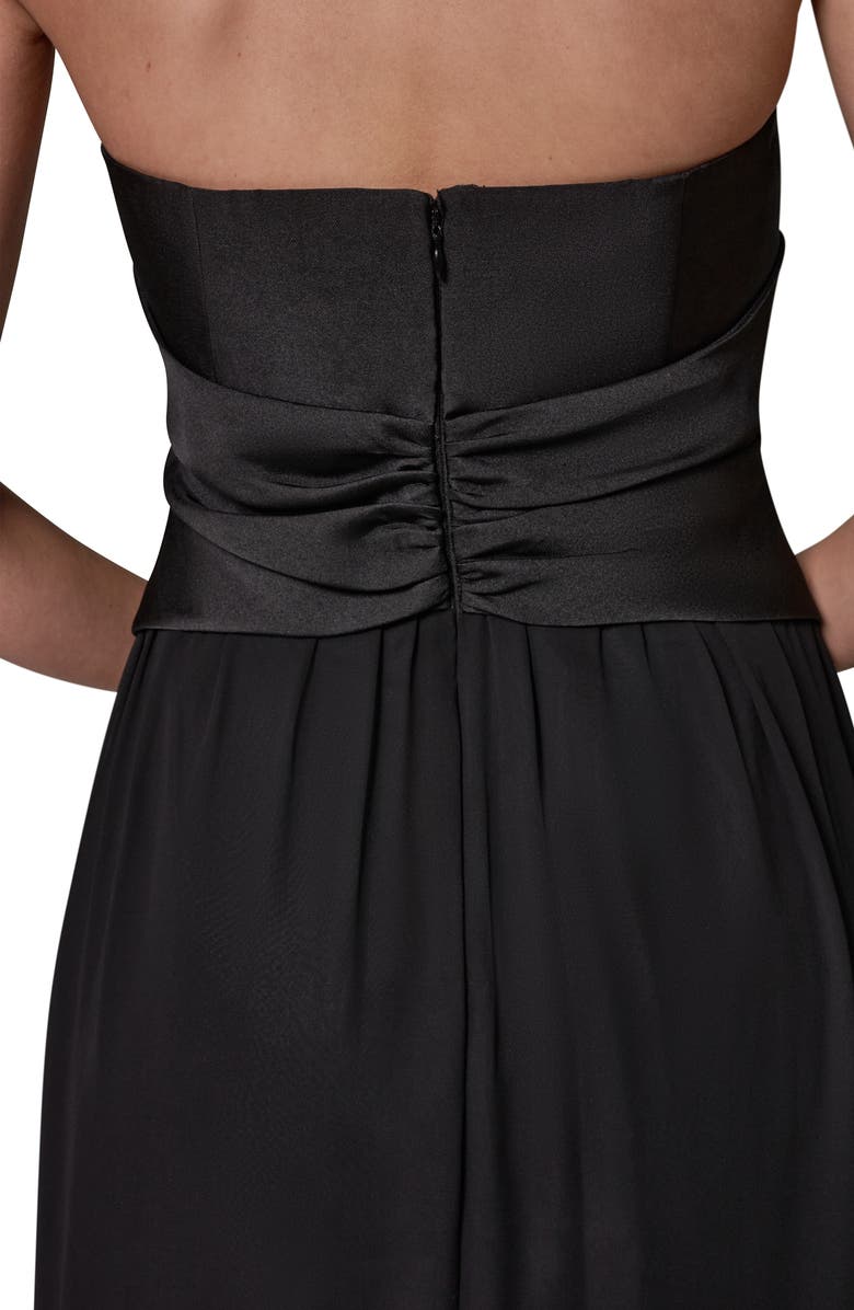 Donna Karan New York Strapless Mixed Media Gown, Alternate, color, 