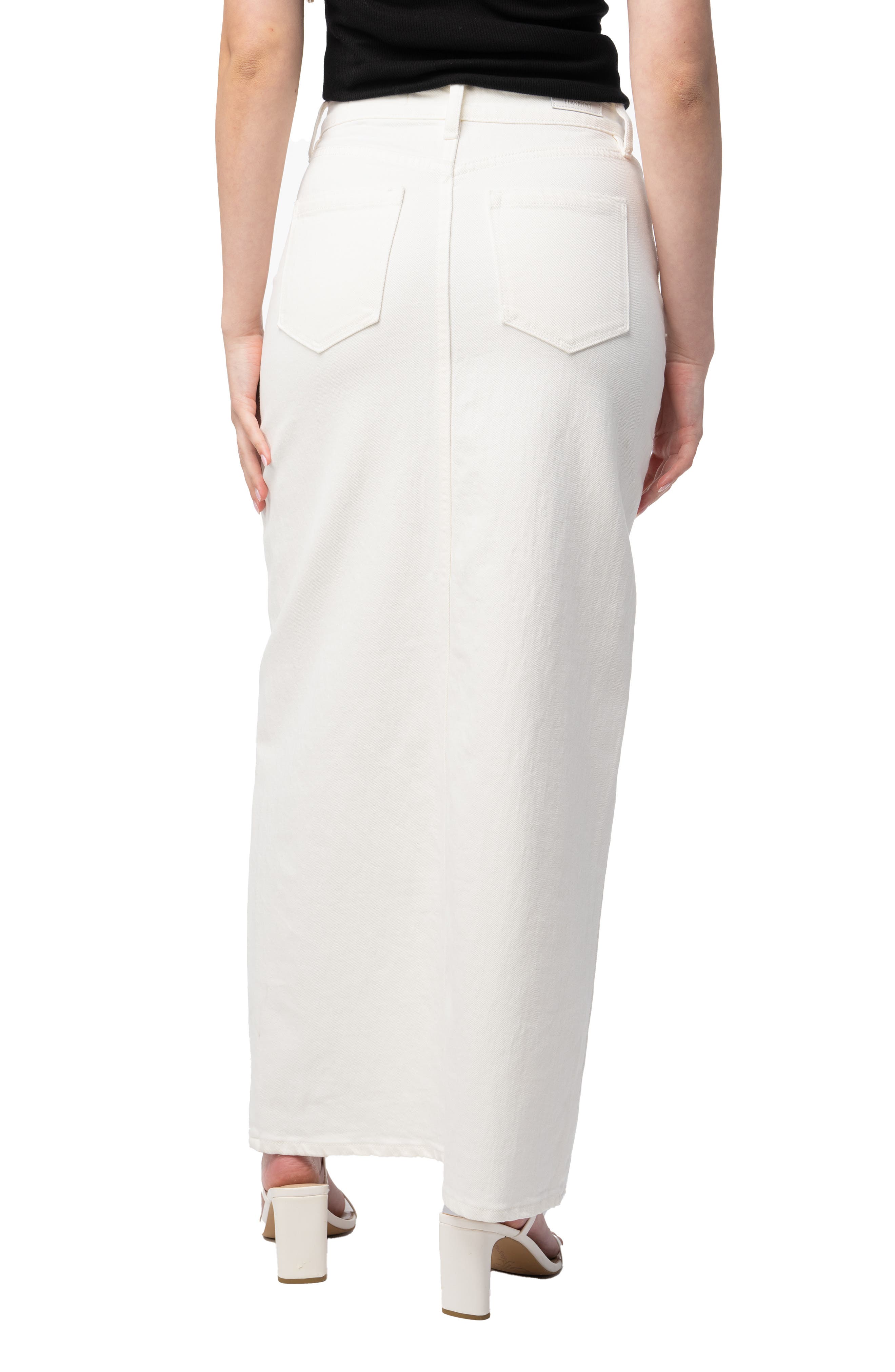 High Waist Denim Maxi Skirt - image 2